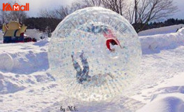 roll the giant zorb ball down
